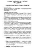 Réunion du Syndicat 01.10.24