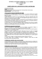 Réunion du Syndicat 15.01.24